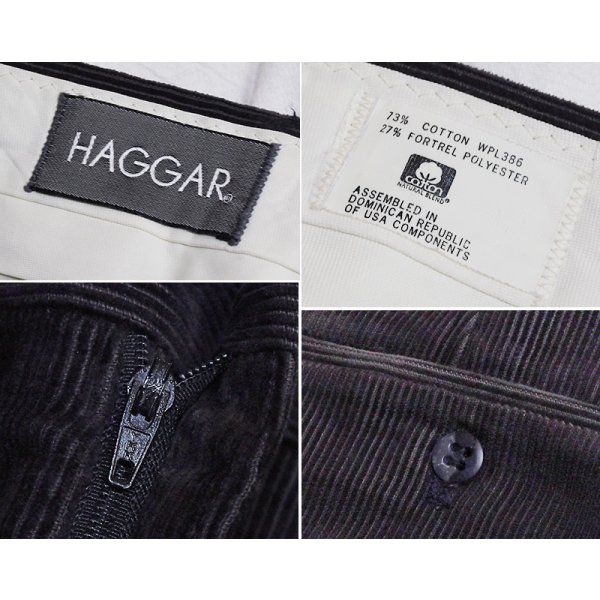 画像2: ビンテージ【HAGGAR】【ハガー】ダークブラウン【コーデュロイパンツ】【W32】 