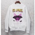 画像1: USA製 ロサンゼルスアパレル【STA Apparel】アゲハ蝶 白【フラミンゴ】スウェット  サイズM<br> (1)