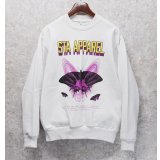USA製 ロサンゼルスアパレル【STA Apparel】アゲハ蝶 白【フラミンゴ】スウェット  サイズM 