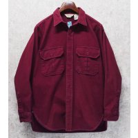 〜80’s USA製【ビンテージ】カベラス【cabela's】エンジ シャモアクロスシャツ【サイズL】 