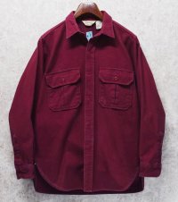 〜80’s USA製【ビンテージ】カベラス【cabela's】エンジ シャモアクロスシャツ【サイズL】 