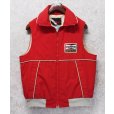画像1: ~８０’s USA製【ビンテージ】【WIMAN】【Champion】【チャンピオンプラグ】【赤】【ダウンベスト】【サイズL】<br> (1)