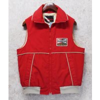 ~８０’s USA製【ビンテージ】【WIMAN】【Champion】【チャンピオンプラグ】【赤】【ダウンベスト】【サイズL】 