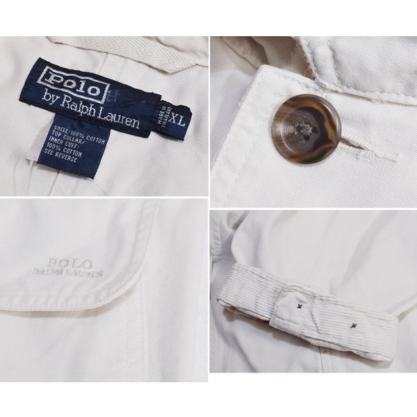 画像2: ビンテージ【ラルフローレン】【POLO RALPH LAUREN】【生成り】【ハンティングジャケット】【サイズXＬ】 