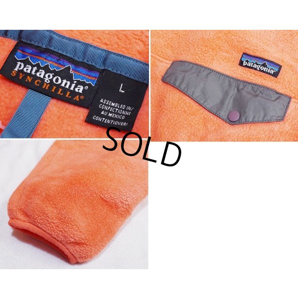 画像2: 90's~ ビンテージ【パタゴニア】patagonia【サーモンピンク】シンチラ【スナップT】【フリースプルオーバー】【サイズL  】 