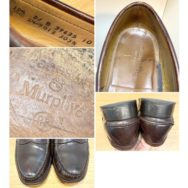 画像2: 二枚目訂正してください　USA製【ビンテージ】【ジョンストン＆マーフィー】JOHNSTON＆MURPHY【ダークブラウン】ローファー【10 1/2 D/B】 