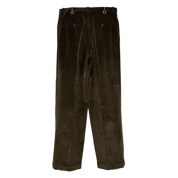 画像3: ビンテージ フランス製？【BERNARD ZINS】ベルナールザンス【ブラウン】２タック【コーデュロイパンツ】コーデュロイスラックス【38】 