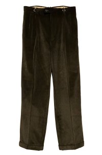 ビンテージ フランス製？【BERNARD ZINS】ベルナールザンス【ブラウン】２タック【コーデュロイパンツ】コーデュロイスラックス【38】 