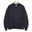 画像1: 90'ｓ【USA製】【RUSSELL】ラッセル 【ビンテージ】黒【無地】【クルーネック】前V スウェット【サイズＸL】<br> (1)