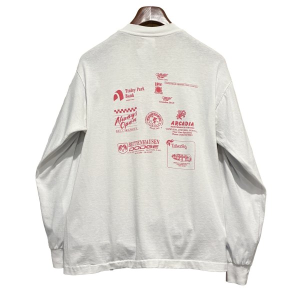 画像3: 【90’s】USA製【Murina's Best】ビンテージ【マラソン】バックプリント付き【白】【ロンT】【サイズL】 