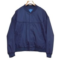 【ビンテージ】【TOWN CRAFT】タウンクラフト【紺】ネイビー【カップショルダージャケット】【ジップアップブルゾン】【ダービージャケット】【サイズXL】 