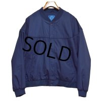 【ビンテージ】【TOWN CRAFT】タウンクラフト【紺】ネイビー【カップショルダージャケット】【ジップアップブルゾン】【ダービージャケット】【サイズXL】 