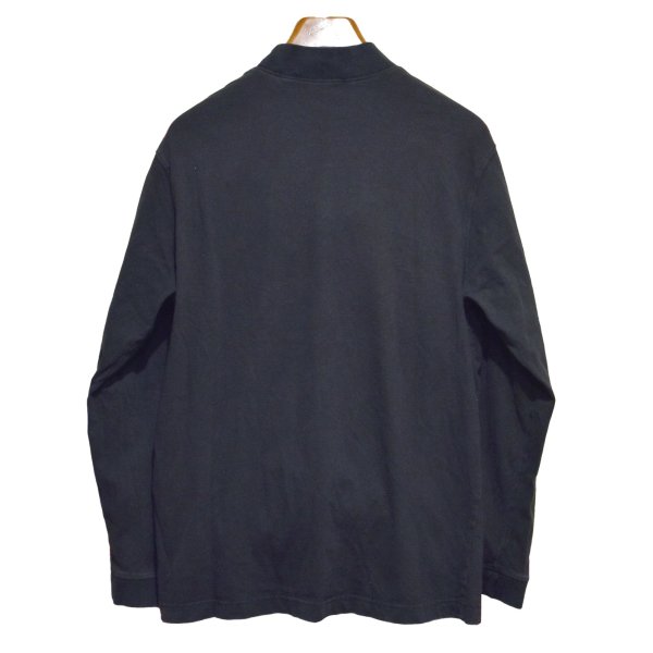 画像3: ビンテージ【pierre cardin】ピエールカルダン【黒】【コットン】 無地【モックネックロンT】【サイズXL】 