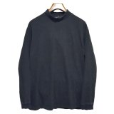 ビンテージ【pierre cardin】ピエールカルダン【黒】【コットン】 無地【モックネックロンT】【サイズXL】 