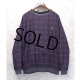 ビンテージ【ラルフローレン】【RALPH LAUREN】【黒×赤】チェック【プルオーバー】裏地フリース【サイズL】 