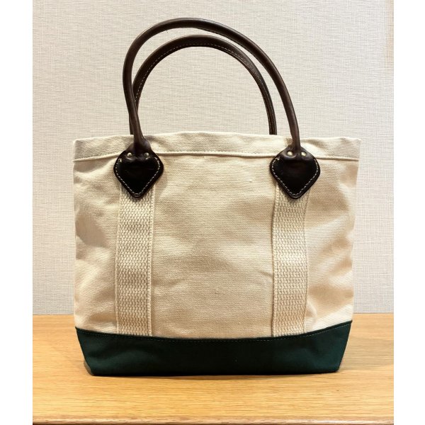 画像6: デッドストック【ビンテージ】【BYER】【バイヤー】生成りｘ緑【レザーハンドル】【キャンバストート】【トートバッグ】【キャンバストート】サイズS 