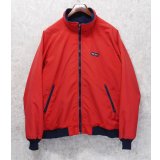 【USA製】90's~【ビンテージ】【ランズエンド】【LANDS' END】赤×紺【裏フリース】【スコールジャケット】【サイズL】 