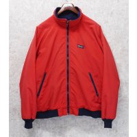【USA製】90's~【ビンテージ】【ランズエンド】【LANDS' END】赤×紺【裏フリース】【スコールジャケット】【サイズL】 
