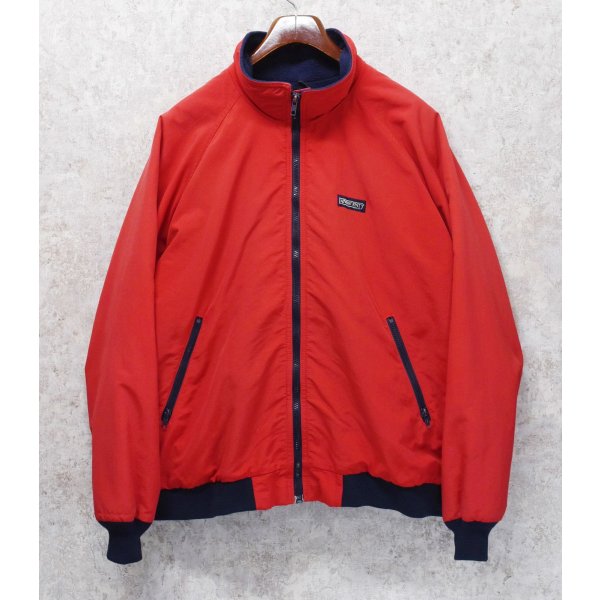 画像1: 【USA製】90's~【ビンテージ】【ランズエンド】【LANDS' END】赤×紺【裏フリース】【スコールジャケット】【サイズL】 