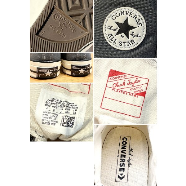 画像2: 【コンバース】CONVERSE【ALL STAR】チャックテイラー CT70【グレー】チャコール【ハイカット】【サイズ4 】 【23ｃｍ】 