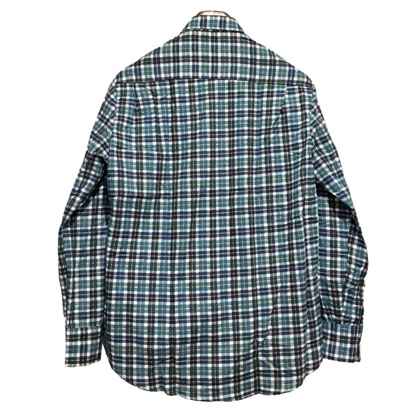 画像3: デッドストック【90's】ビンテージ【Bud Berma】青チェック ネルシャツ【サイズM】 