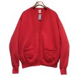 画像1: 【90’s】【USA製】【ビンテージ】【Quitman】クイットマン【赤】無地【スウェットカーディガン】【ワンサイズ】<br> (1)