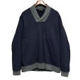 画像1: ビンテージ【ORVIS】オービス【紺×首元グレー】【ショールカラースウェット】【サイズＬ】<br> (1)