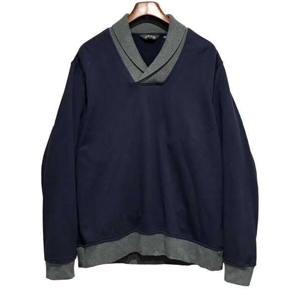 画像1: ビンテージ【ORVIS】オービス【紺×首元グレー】【ショールカラースウェット】【サイズＬ】 