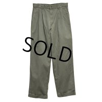 【90's】【ビンテージ】【DOCKERS】ドッカーズ【カーキ】【２タックコットンパンツ】【33ｘ30】 