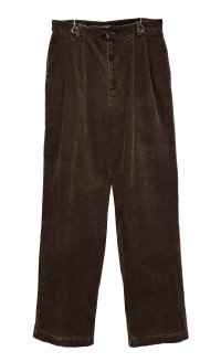 【90's】【ビンテージ】【DOCKERS】ドッカーズ khakis【ブラウン】2タック【コーデュロイパンツ】【32ｘ32】 