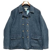 80's~ ビンテージ【L.L.Bean】LLビーン【デニム】ダブルブレストジャケット【レディース古着】【サイズW-6】 