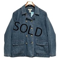 80's~ ビンテージ【L.L.Bean】LLビーン【デニム】ダブルブレストジャケット【レディース古着】【サイズW-6】 