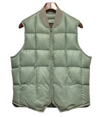 〜80's【ビンテージ】【Eddie Bauer】【エディーバウアー】【セージグリーン】スカイライナー 黒タグ ダウン【ダウンベスト】【サイズS程度】 