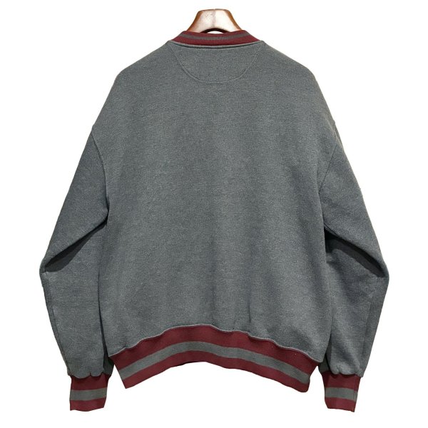 画像3: 90's【USA製】【RUSSELL】ラッセル 【ビンテージ】チャコールｘリブエンジライン 【ヘンリーネックスウェット】【サイズL】 