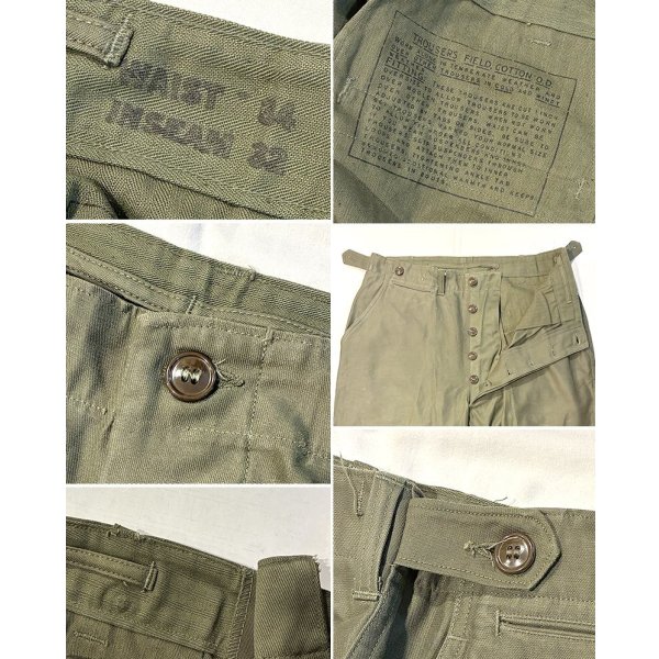 画像2: デッドストック【40s】【ビンテージ】米軍実物【U.S.ARMY】【M-43】コットン【フィールドパンツ】【３４ｘ３２】 