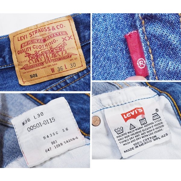 画像2: 00's【ビンテージ】【メキシコ製】【LEVI'S】【リーバイス】【501】【デニムパンツ】【36×30】 