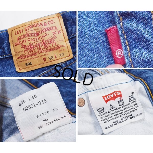 画像2: 00's【ビンテージ】【メキシコ製】【LEVI'S】【リーバイス】【501】【デニムパンツ】【36×30】 