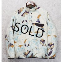  ビンテージ【パタゴニア】patagonia【フクロウ柄】シンチラ【スナップT】【フリースプルオーバー】【サイズM  】 