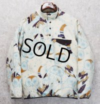  ビンテージ【パタゴニア】patagonia【フクロウ柄】シンチラ【スナップT】【フリースプルオーバー】【サイズM  】 