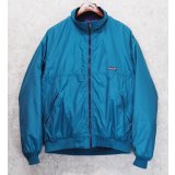 ~90's【USA製】【パタゴニア】patagonia 【三角タグ】ナイロン【シェルドシンチラジャケット 】【ターコイズ×紺】【裏フリースブルゾン】【サイズXL】 