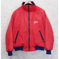 90's【USA製】ビンテージ【スポーツマスター】 【SPORTSMASTER】【赤】コカ・コーラ【Coca-Cola】裏ボア【ジップアップブルゾン】ジャケット【サイズL】 