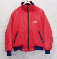 90's【USA製】ビンテージ【スポーツマスター】 【SPORTSMASTER】【赤】コカ・コーラ【Coca-Cola】裏ボア【ジップアップブルゾン】ジャケット【サイズL】 