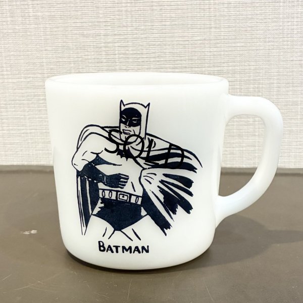 画像1: 60's  ビンテージ 【WESTFIELD】ウェストフィールド【BATMAN】【バットマン】ミルクガラス【マグカップ】 