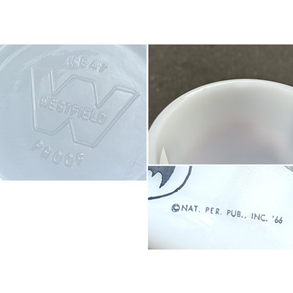 画像2: 60's  ビンテージ 【WESTFIELD】ウェストフィールド【BATMAN】【バットマン】ミルクガラス【マグカップ】 