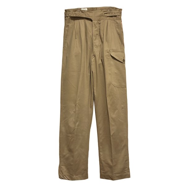 画像1: デッドストック 60’ｓ【ビンテージ】【イギリス軍】２タック【ベージュ】グルカパンツ【サイズ9】 