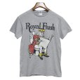 画像1: ビンテージ【DELTA】Royal Flush【キング】プリント【グレー】Tシャツ 【サイズS】 <br> (1)
