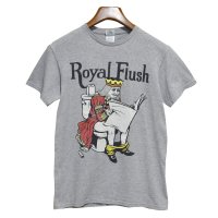 ビンテージ【DELTA】Royal Flush【キング】プリント【グレー】Tシャツ 【サイズS】  