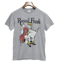ビンテージ【DELTA】Royal Flush【キング】プリント【グレー】Tシャツ 【サイズS】  