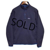 ビンテージ【パタゴニア】patagonia【紺ｘ青】【スナップT】【フリースプルオーバー】【サイズM】 