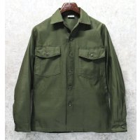 デッドストック【60's】【U.S.ARMY】【米軍実物】【ビンテージ】平ボタン【ユーティリティシャツ】【14 1/2×33】 